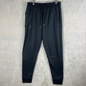 Under Armour Mens L Black Joggers Tapered Training Pants Stretch Athleisure